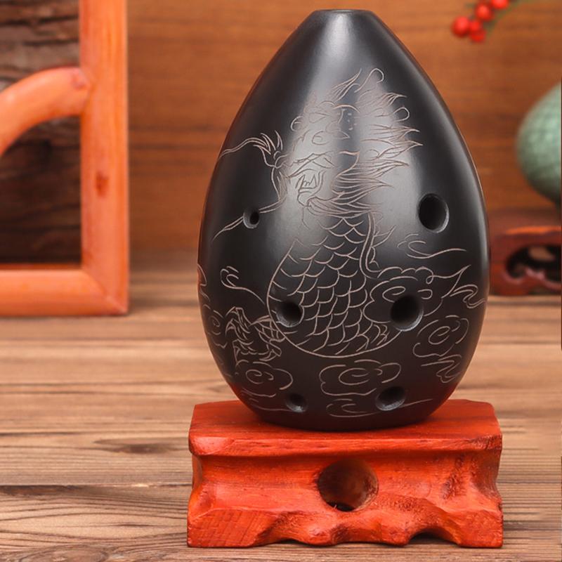 Flet ceramiczny Instrument Profesjonalna Gra Osiem Dziur Typ Gruszkowy Xun Wiatr Narodowy Starożytne Instrumenty Muzyczne Flet