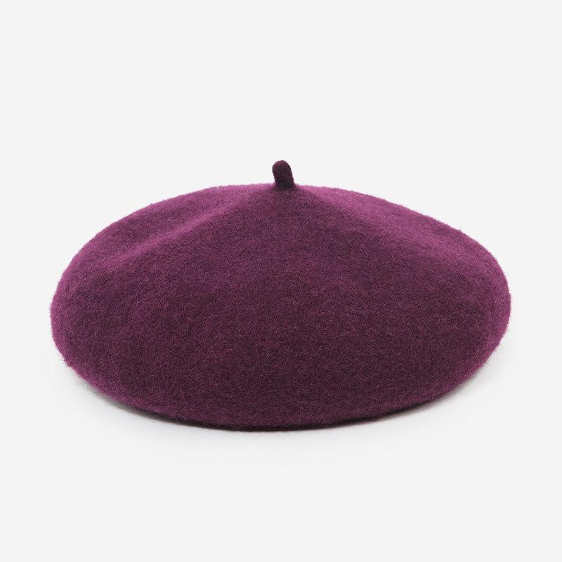 Wool Caps Felt Beret Women British Style Girls Beret Hat Lady Solid Color Winter Hats