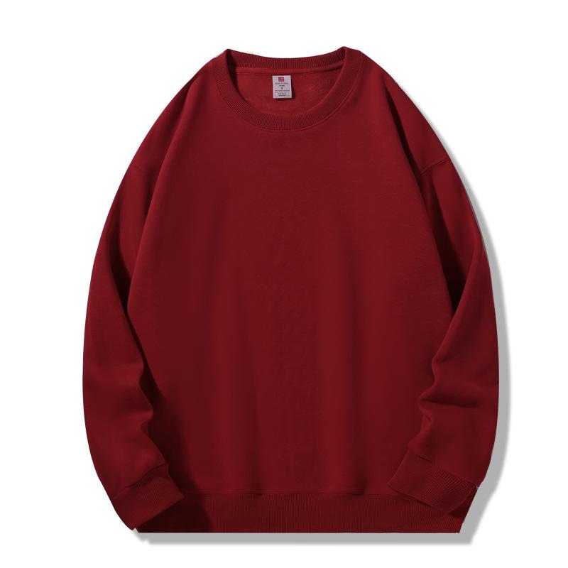 16-kleurige geborstelde katoenen fleece ronde hals casual hoodie voor koppels