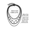Gothic Black Star Crescent/Star Neckchain Choker Necklace for Women Girls with Tassels Designing and Adjustable Length