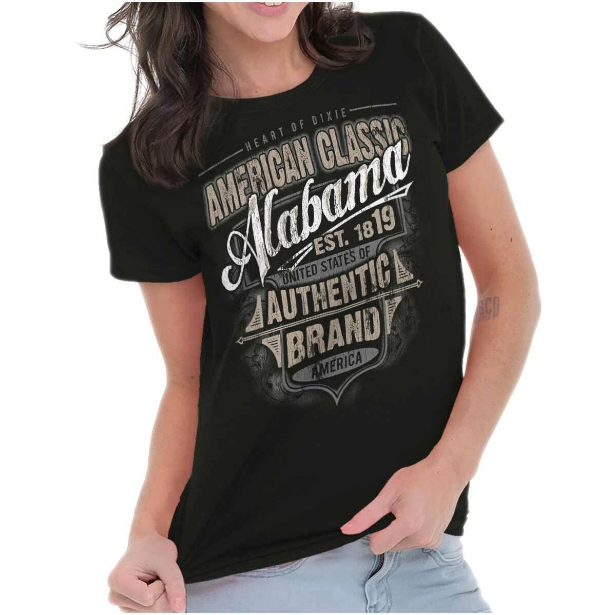 Alabama American Souvenir Country AL USA Gift Graphic T Shirts for Women T-Shirt S