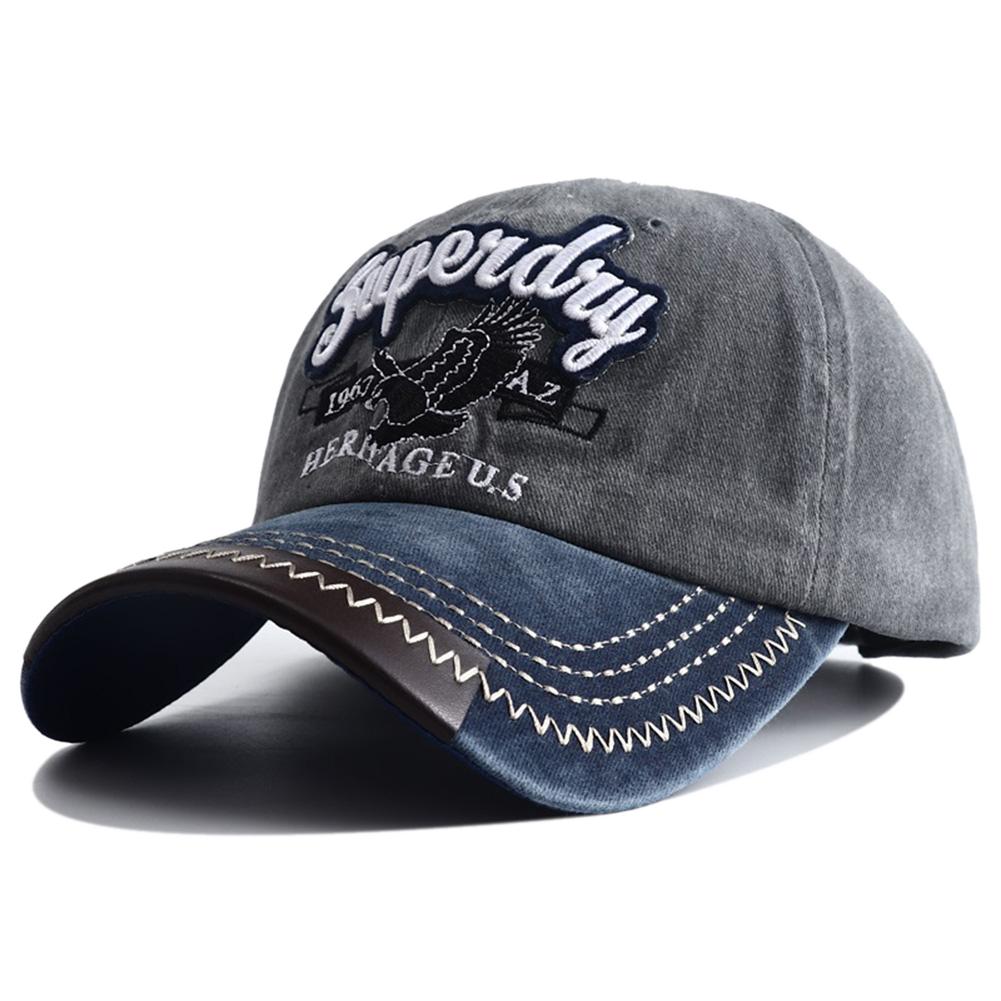 Unisex Retro Eagle Embroidered Baseball Cap Women Men Letter Dad Hat Adjustable Washed Distressed Sunshade Cap Snapback Hats