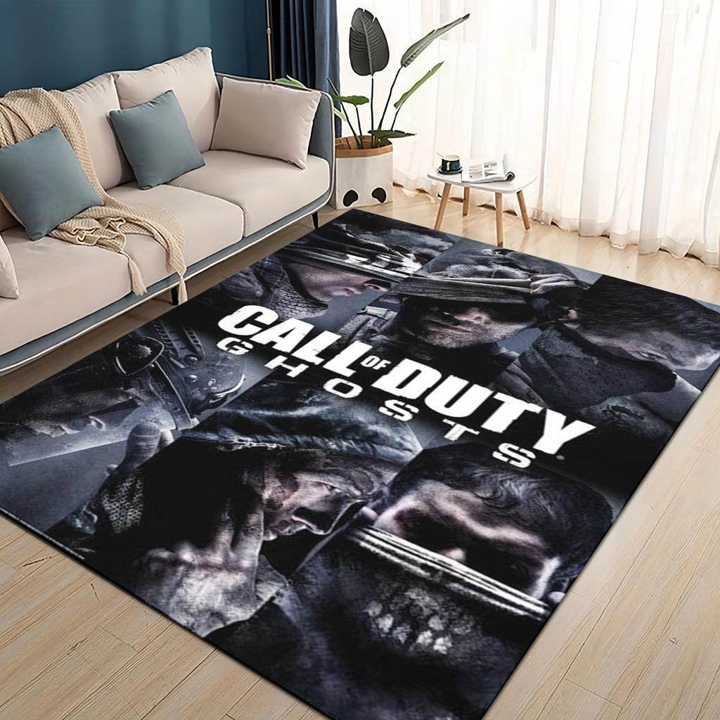 COD 27 Style New Call of Duty Ghost Simon Gun Games Carpet Rug for Living Room Bedroom Home Sofa,Kids Play Non-slip Floor Mat