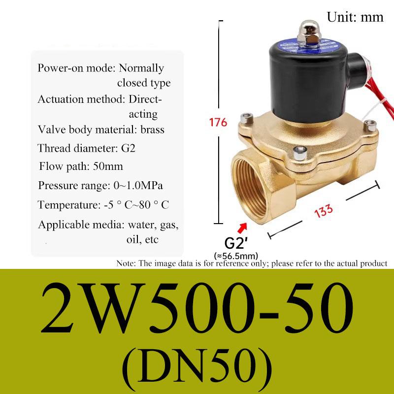 Electric Solenoid Valve 1/4" 3/8" 1/2" 3/4" 1" DN8/10/15/20/25/50 Normally Closed Pneumatic for Water Oil Air 12V 24V 110V 220V
