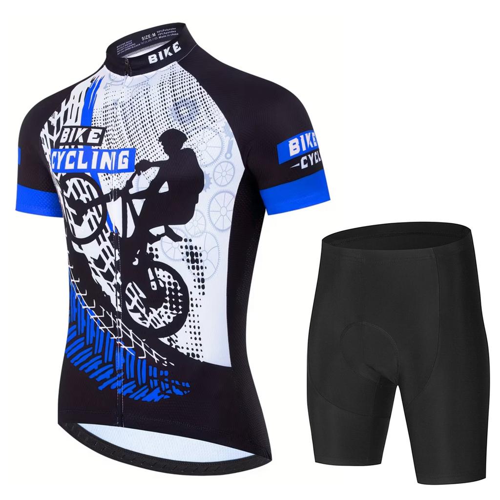 Men's Cycling Clothing Man Mens Cycling Clothes for Men Mtb Short Sets Summer Team Set Bib Shorts Bicycle Pants Bike Jerseys