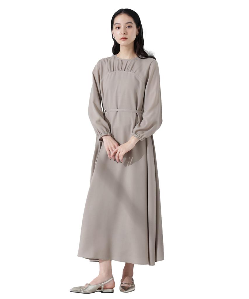 Nano Universe Belted Viella Size S Women's Dress, 040, Beige, 669-5119308