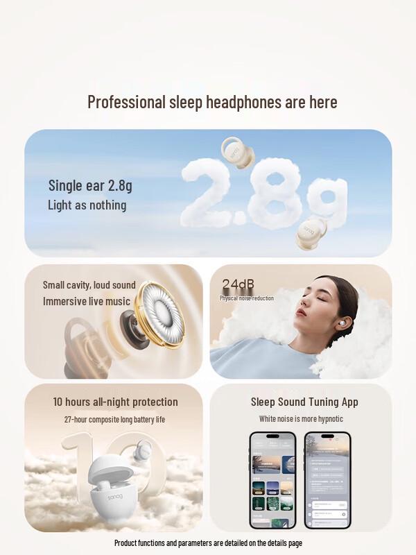 Sanag J20S True Wireless Noise Cancelling Sleep Earbuds