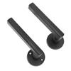 Door Handle Lock Keyed Large Solid Knob Thickened Panel Aluminum Iron Steel Interior Bedroom Lock Black