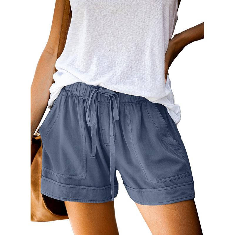 

Women s High Waist Elastic Wide-Leg Summer Shorts XL