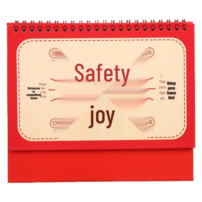 2026 Year of the Horse Chinese Style Custom Table Calendar with Hot Stamping, Office Memo Pad, and Logo Imprint