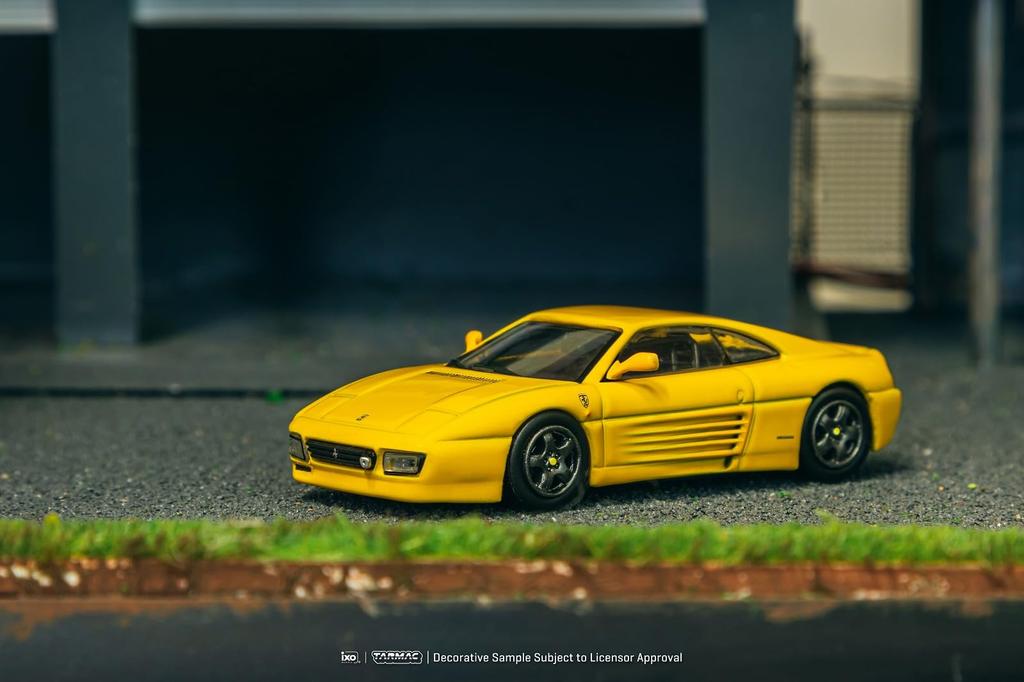 TARMACWORKS Scale Ferrari 348 Challenge Yellow Finished Model 1/64 T64R-082-YL