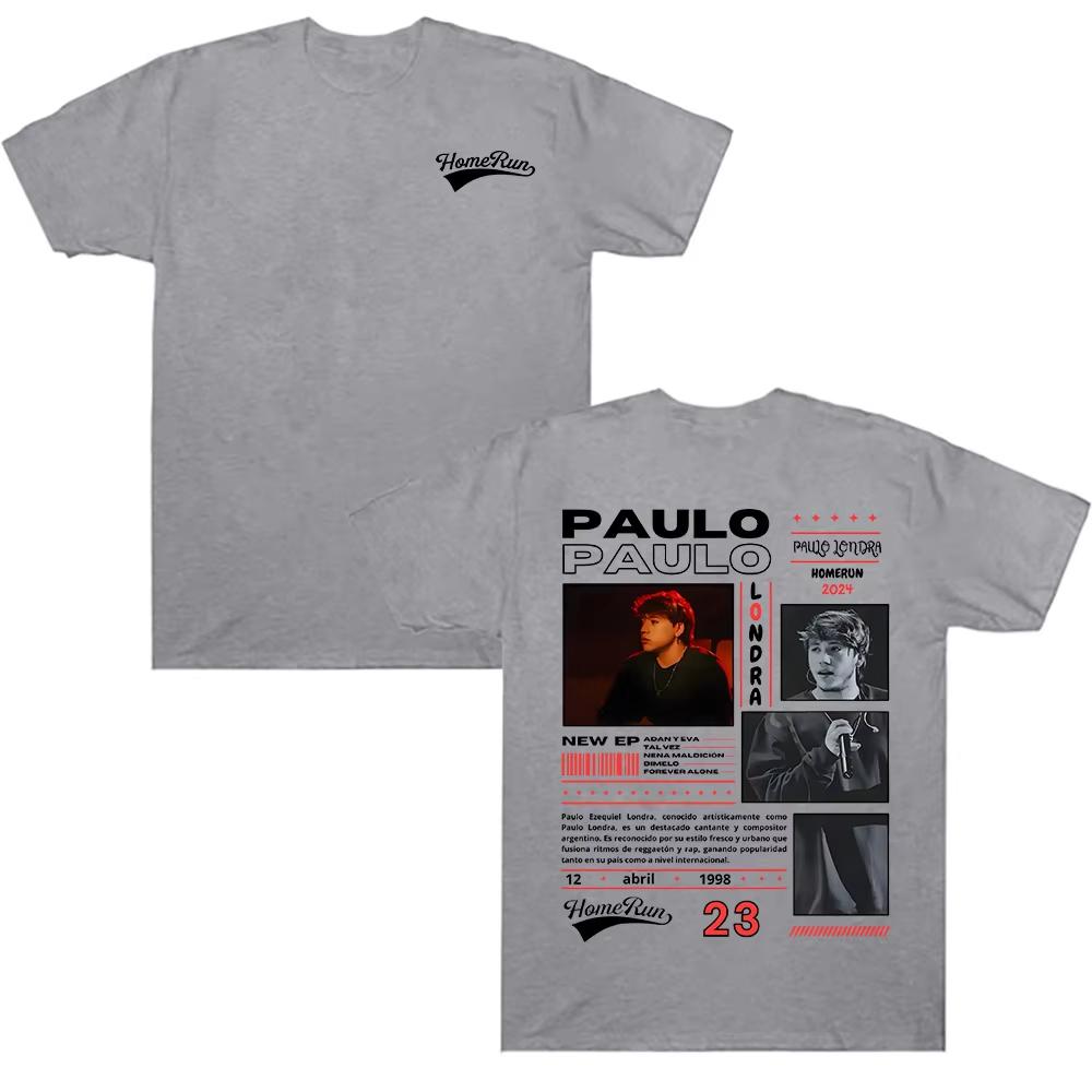 2025 Summer Mens Cotton Tshirt Rap Paul Londra Fashion Casual Joker Top High Quality Loose Short Sleeve Unisex High quality