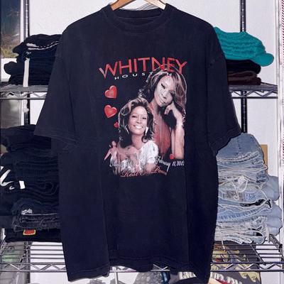Vintage z lat 00’s 2012 Whitney Houston - Number Ones Dwustronna Pamiątkowa Koszulka Zespołu