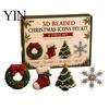 Kleberloses Perlen-Set 3D Perlen-DIY-Set, Lebensechtes Weihnachtstier-Bastelset, Perlenkatze Handgemachtes Einfaches Stickset für Kinder und Erwachsene Festlicher Feiertag