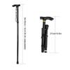 Walking Stick Hiking Trekking Poles Trail Ultralight 4 Section Adjustable Size Canes Aluminum Alloy Folding Walking Stick