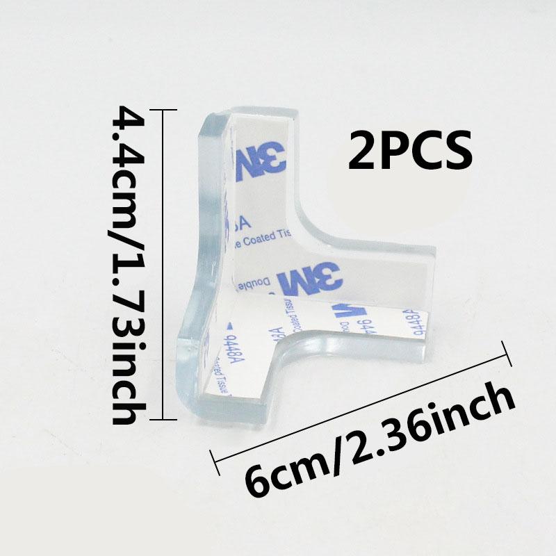 

2 шт./компл., большой размер, угловой защитный чехол для капюшона, предотвращает удар головой, мягкий силиконовый материал 2PCS прозрачный