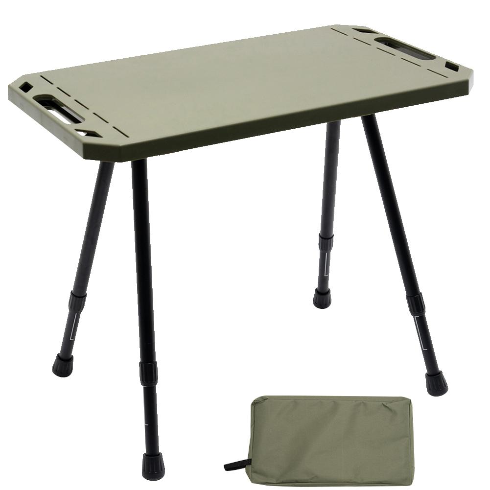 Folding Camping Table Adjustable Height Side Table Aluminium Alloy Tactical Table for Outdoor Indoor Picnic BBQ Hiking