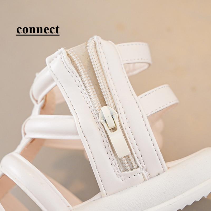 Western style sandals children's Roman shoes soft sole open toe little girl princess shoes