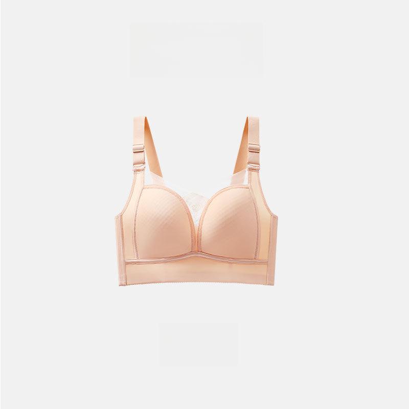 Seamless Bra for Women Gathering A Sense of Femininity In Summer Thin Bra Without Steel Ring Double Breasted Bra