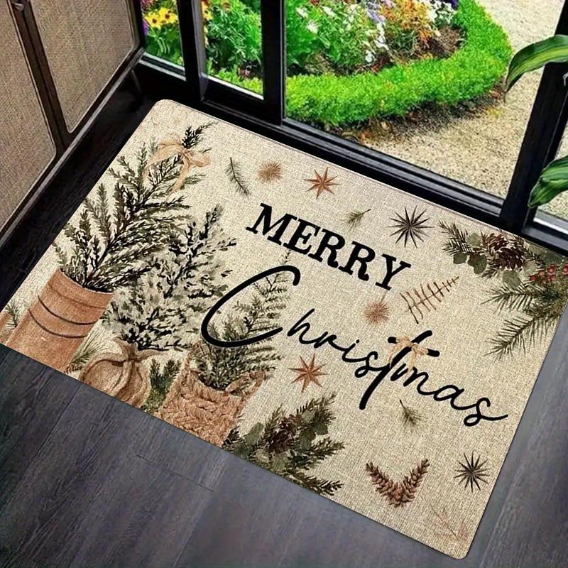 Christmas Carpet Pine Needle Mat Floor Mat Doormat Waterproof Welcome Mat Rug For Bedroom Carpet For Live Room Home Dec