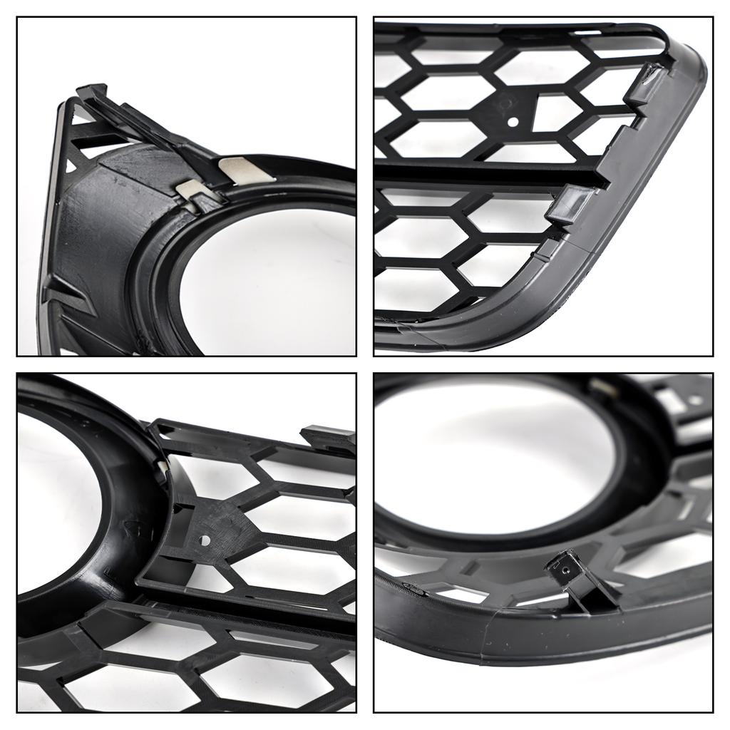 Pair Honeycomb Front Fog Lamp Cover Grille Grill Fit A5 2007-2011
