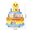 Cute Animated Birthday Cake Toy With Music & Light Removable Candles With Universal Wheel Early Education Gift For Kids Toddlers