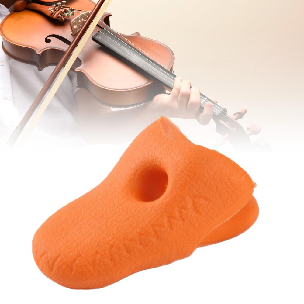 4PCS Rubber Violin Bow Teaching Aid Orange Color Violin Bow Holder For Starter