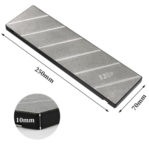 Diamond Double-Sided Grit #180/#120 Grit Whetstone for Surface Refining and Correction