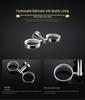 60 Series Model 304 Stainless Steel Wall-Mounted Towel Rack with Mirror Finish & Towel Ring