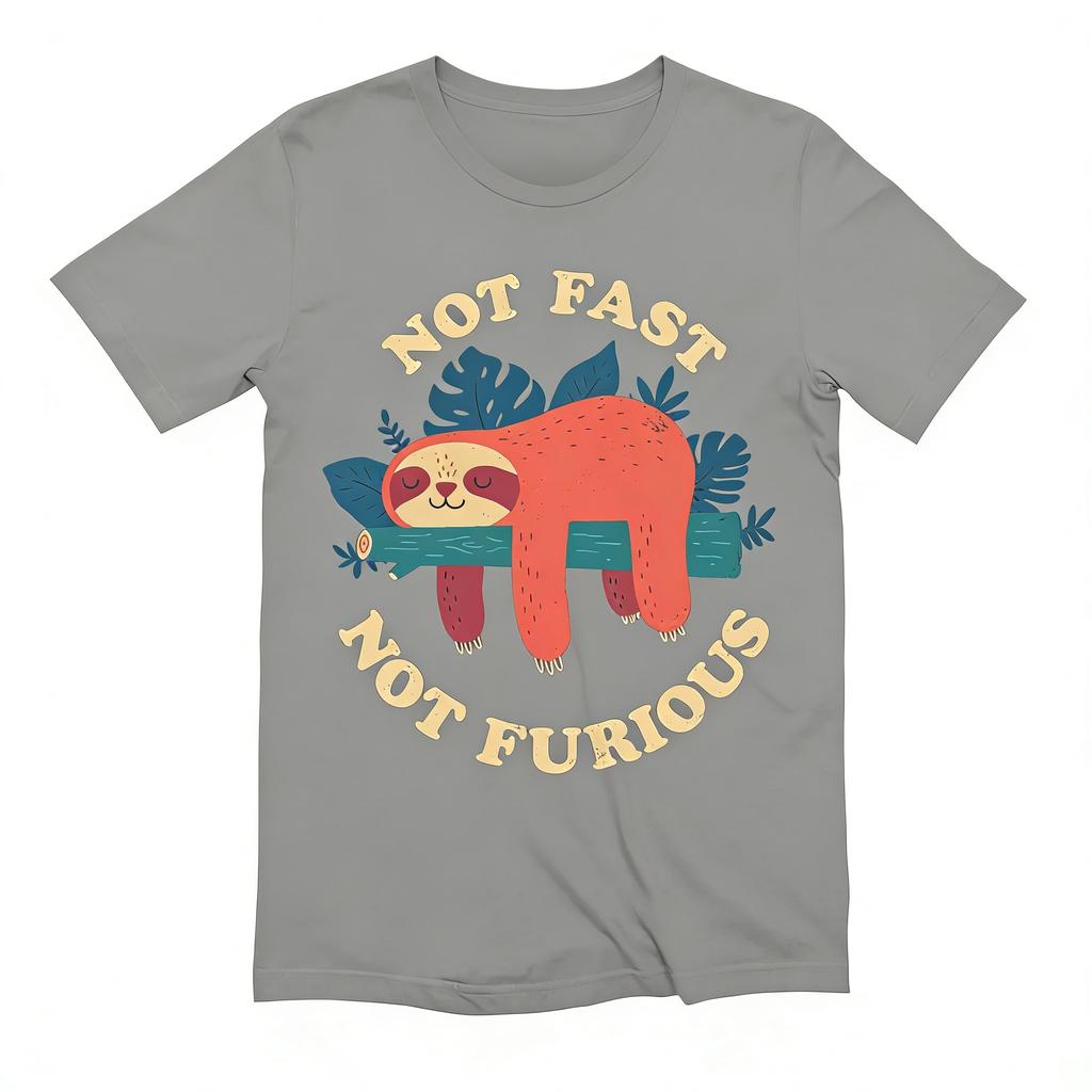ZX The Trend Is Not Fast Not Crazy Sloth Printed Tshirt for Men and Women Casual Loose Highquality Mens Tshirt