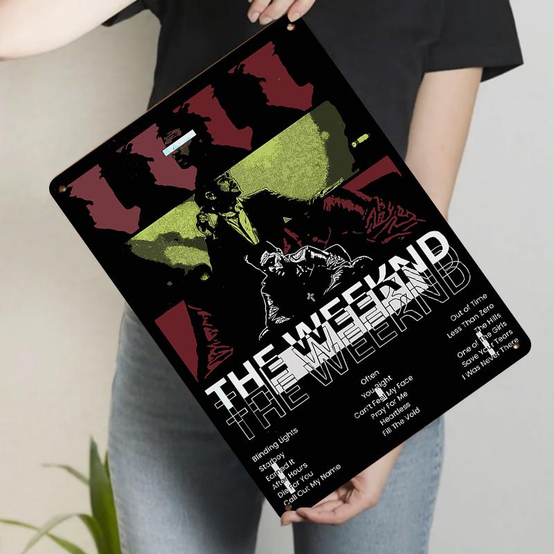 

The Weeknd Music Album Cover Art Custom Metal Poster Wall Decor for Fans Room Home Decoration 20x30cm（7.8x11.8inch）