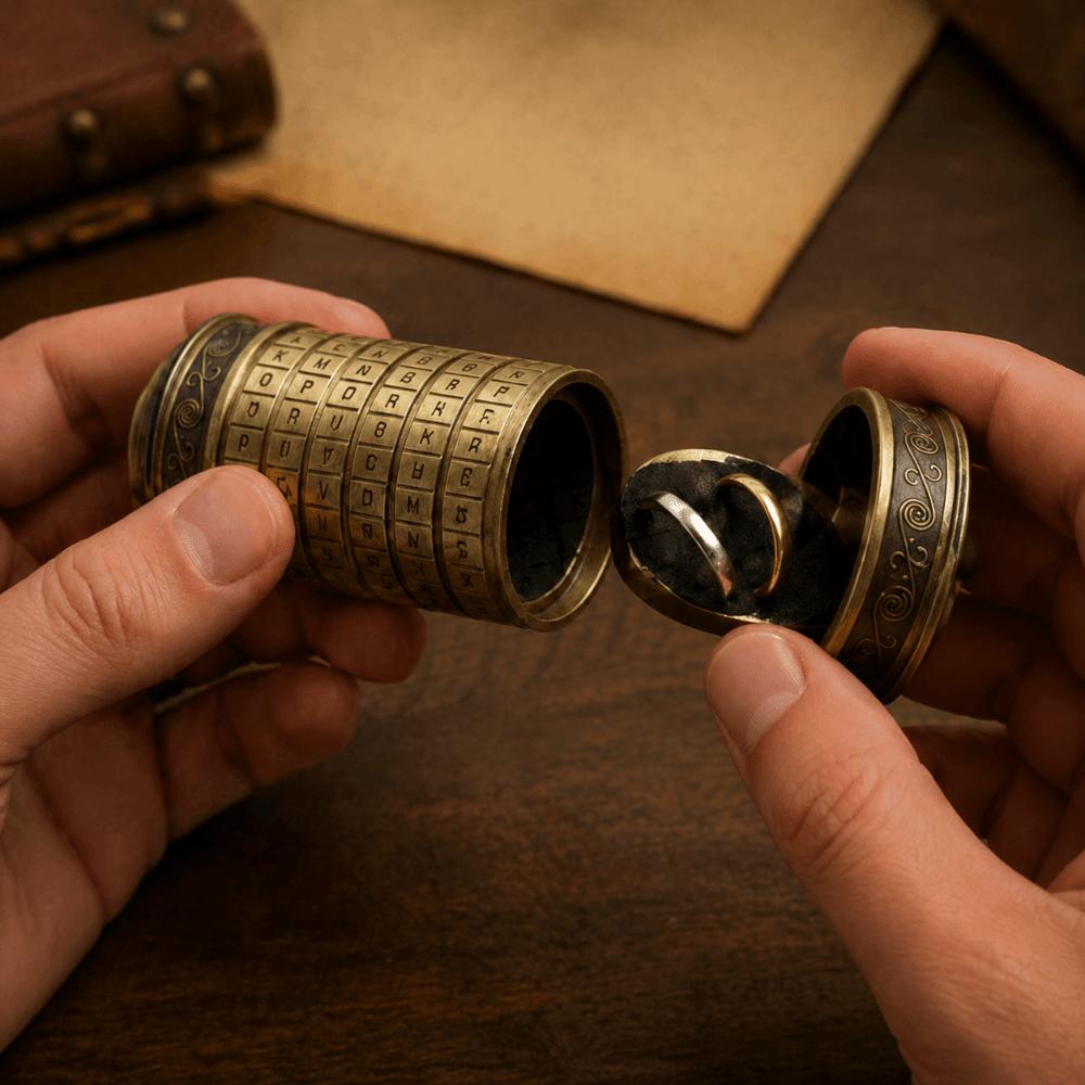 Smooth Surface Cipher Puzzle Lock Tube Premium Safe Material Puzzle Lock Tube Valentine Gift