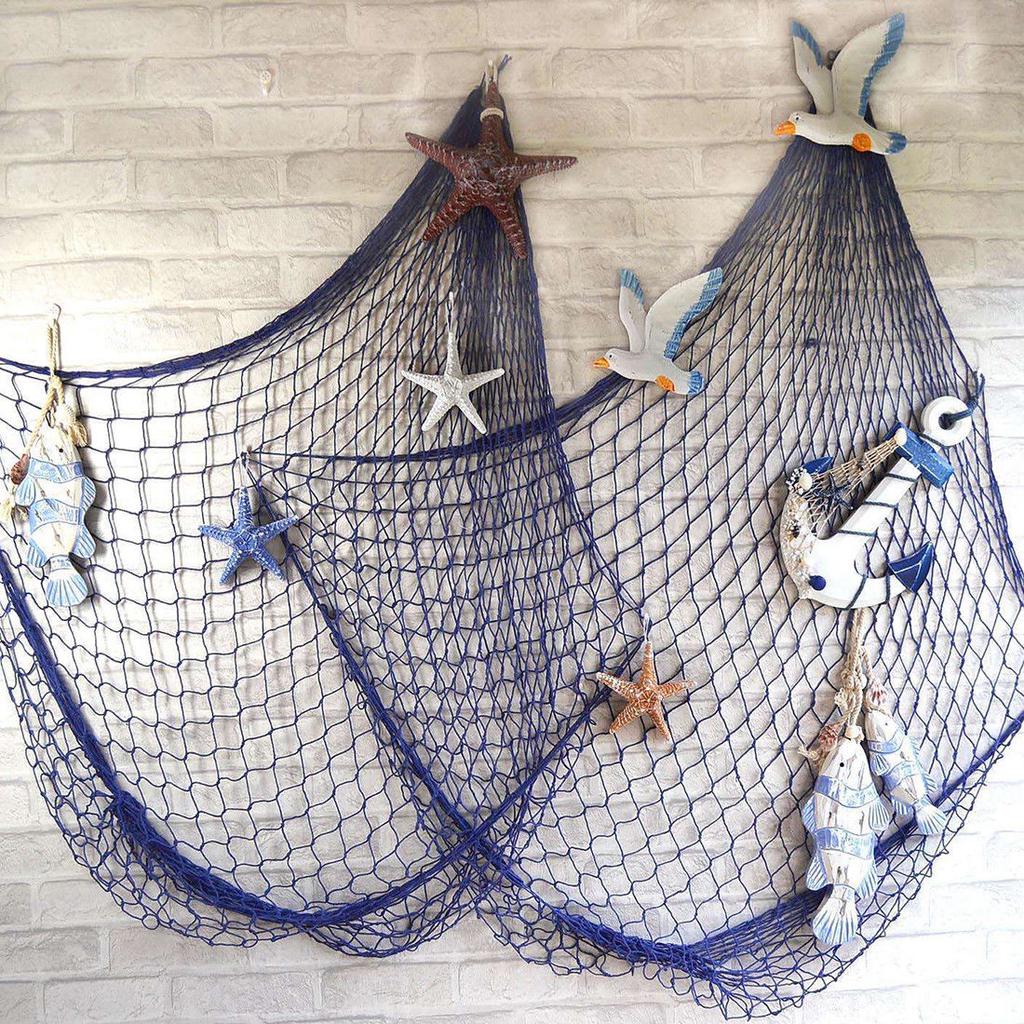 Creative Nautical Fishing Net Seaside Wall Beach Party Sea Shell Home Decorative Creative Nautical Fishing Net Seaside Wall Beach Party Sea Shell Home Decorative