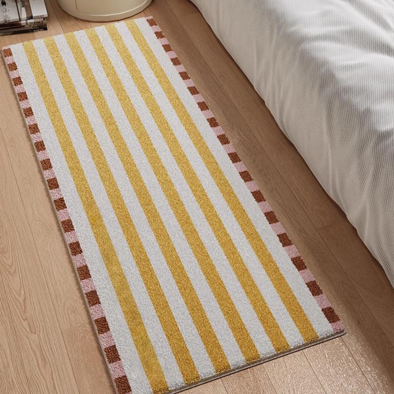 Bedroom Carpet Bedside Mat Home Decoration Korean Long Rug Soft Plush Floor Mats Shaggy Living Room Decor Area Rugs