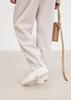 UMARMUNG Elastic Cotton Oval Silhouette Pants_Fog