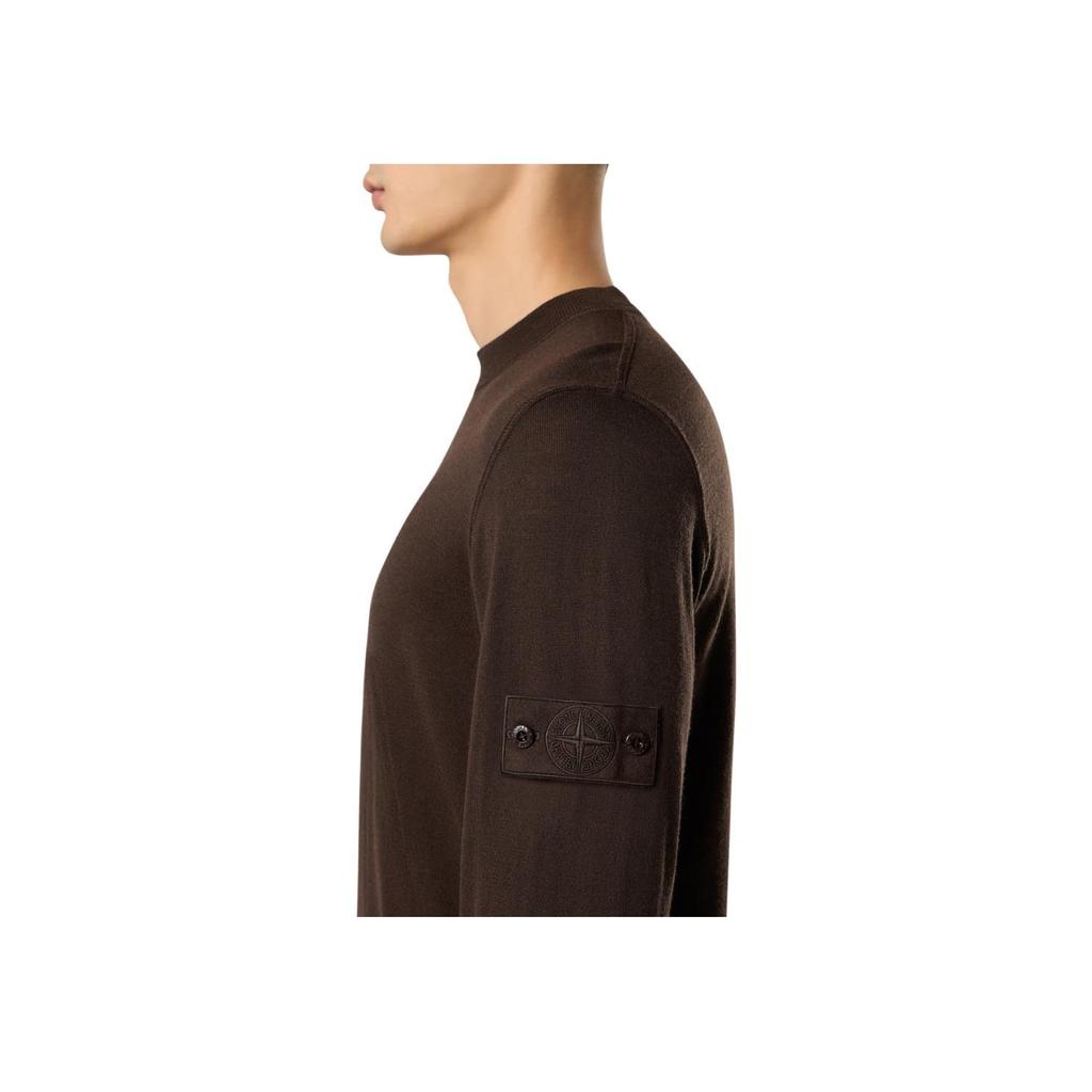 STONE ISLAND Ghost Series Drop Shoulder Ribbed Neckline Loose Fit Casual Crew Neck Comfortable Long Sleeve Knit Sweater K2S155100074S00FC-V0070