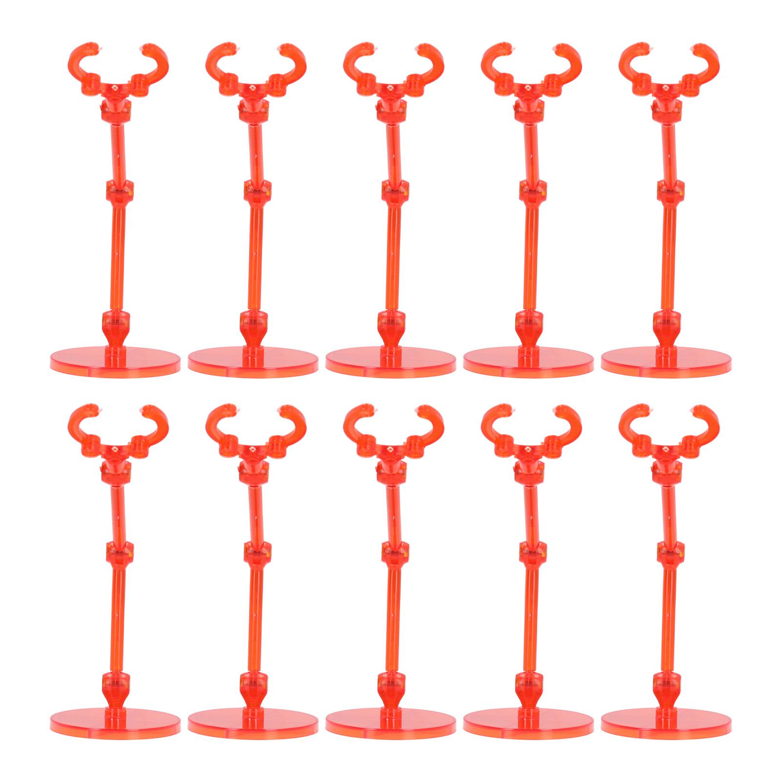 

10 шт., подставка для фигурки, пластиковая полупрозрачная кукла, модель, держатель для дисплея, основа для 6-дюймовой куклы Red