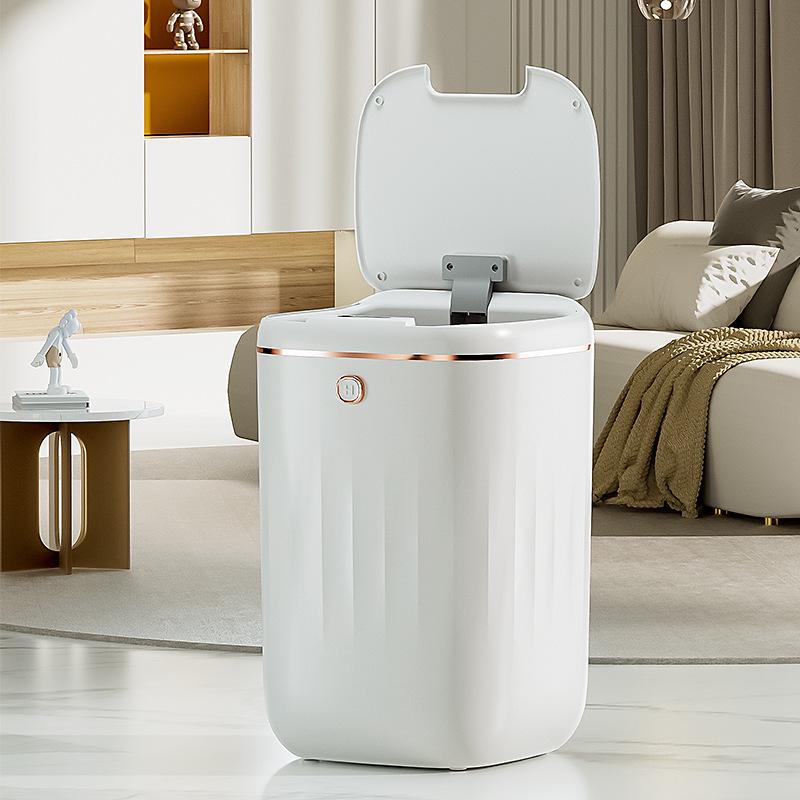 Smart Sensor Trash Can: Minimalist, Waterproof, Large Capacity for Bathroom