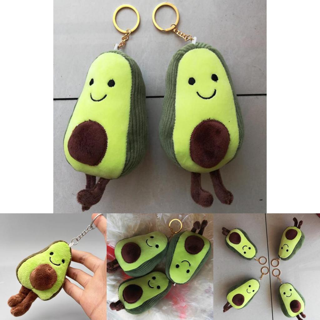 Avocado Character Plush Keychain For Kids With Feather Cotton Stuffing
