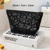 Heart-Shaped Pattern Nylon Mesh Cosmetic Bag Portable Toiletry Makeup Organizer for Women Outdoor Travel Cosmetic Storage
