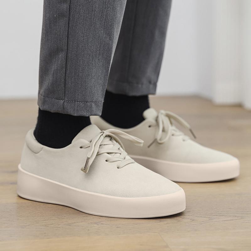 

Мода Мода и Удобная Противоскользящая Резиновая Подошва Обувь 2025 Осень Новые Мужские Повседневные Туфли Уличные На Плоской Подошве Дышащие Мужские Туфли 39 белый