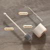 Luxury Wall-Mounted Quick-Dry Toilet Brush Set with Base for Cleaning Bathroom Corners