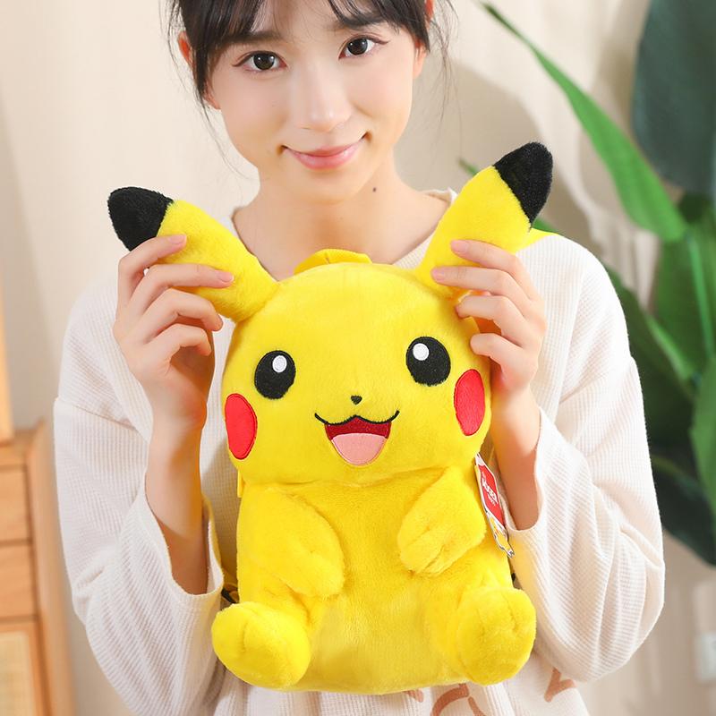 Pikachu Hooded U-shaped Neck Pillow Neck Pillow With Cap Traveling Car Pikachu Backpack Travel Neck Pillow
