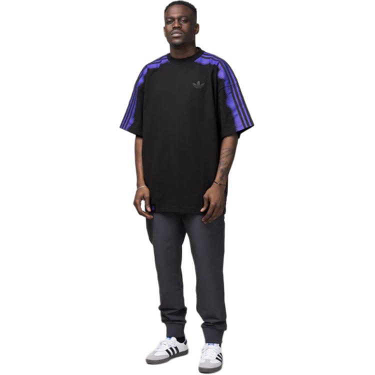 Adidas Originals X Youth Of Paris Logo Three-Stripes T-Shirt v1 Unisex Tops Black IU3311