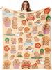 Capybara Blanket for Girls Kids, Soft Flannel Fleece Blanket Gifts, Lightweight Cozy Capybara Lovers Decor Throw 50"x60"