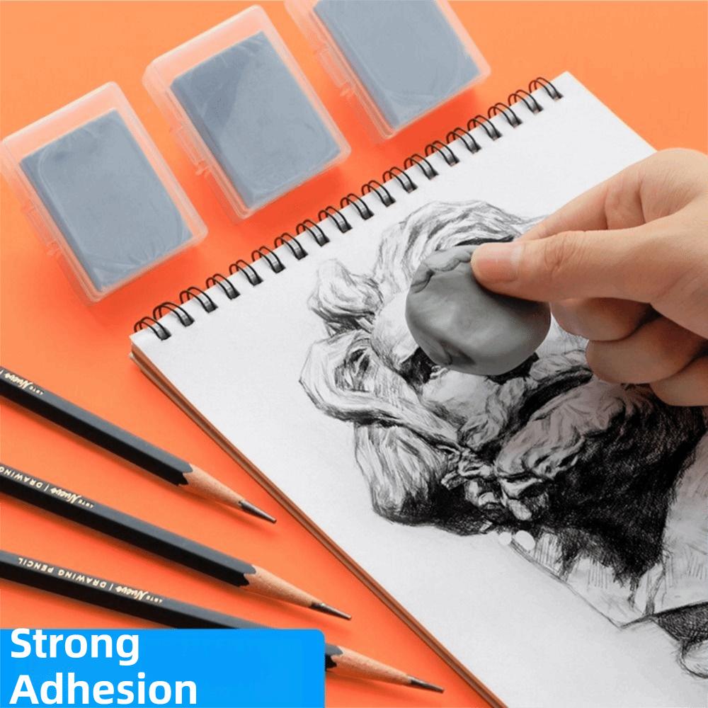 4Pcs Moldable Sketching Erasers Grey Art Eraser Art Supplies Plasticity Erasers  Pastel Artists