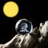 1 Piece of Wolf King Howling Crystal Ball Decorative Item, Birthday Gift Glass Ball, Home Decor Item with Base, Birthday Gift Fo