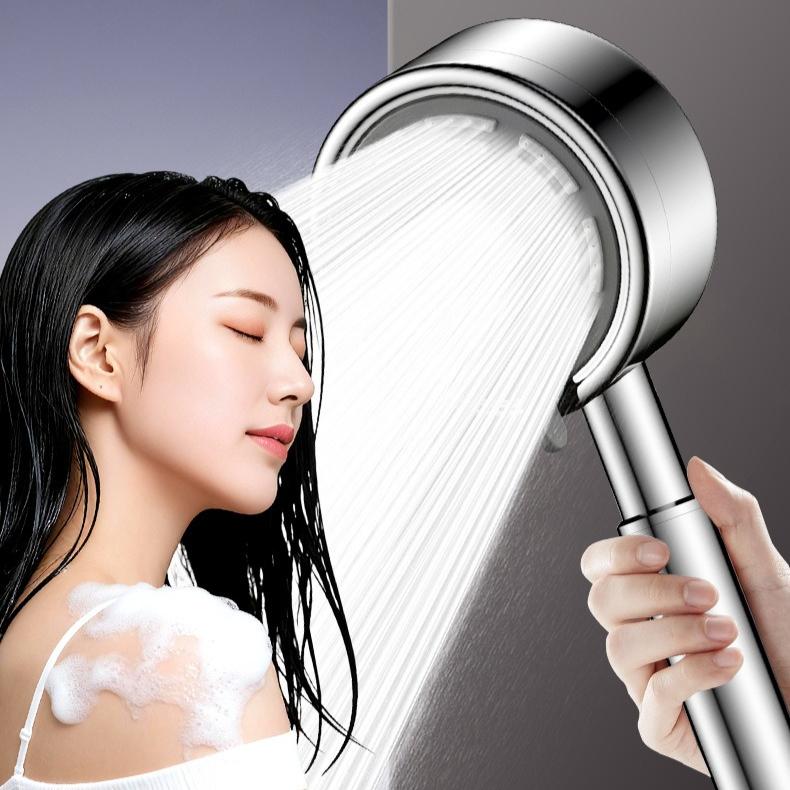 3 Modes Adjustable Handheld Shower Head Bathroom Accessories Stainless Steel High Pressure Water Saving Rainfall Sprayer Nozzle