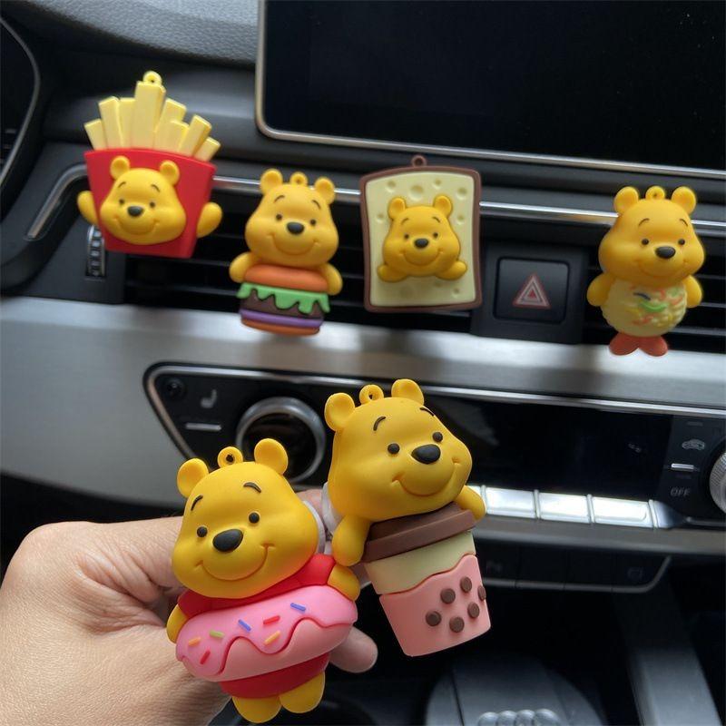 New Kawaii Winnie The Pooh Air Freshener Air Outlet Decoration Fashionable Car Air Conditioner Aromatherapy Car Decoration