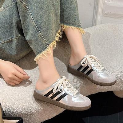 2026 Scarpe da allenamento tedesche baotou mezze pantofole estive da donna stile retrò Forrest Gump con plateau senza tacco e scarpe comode